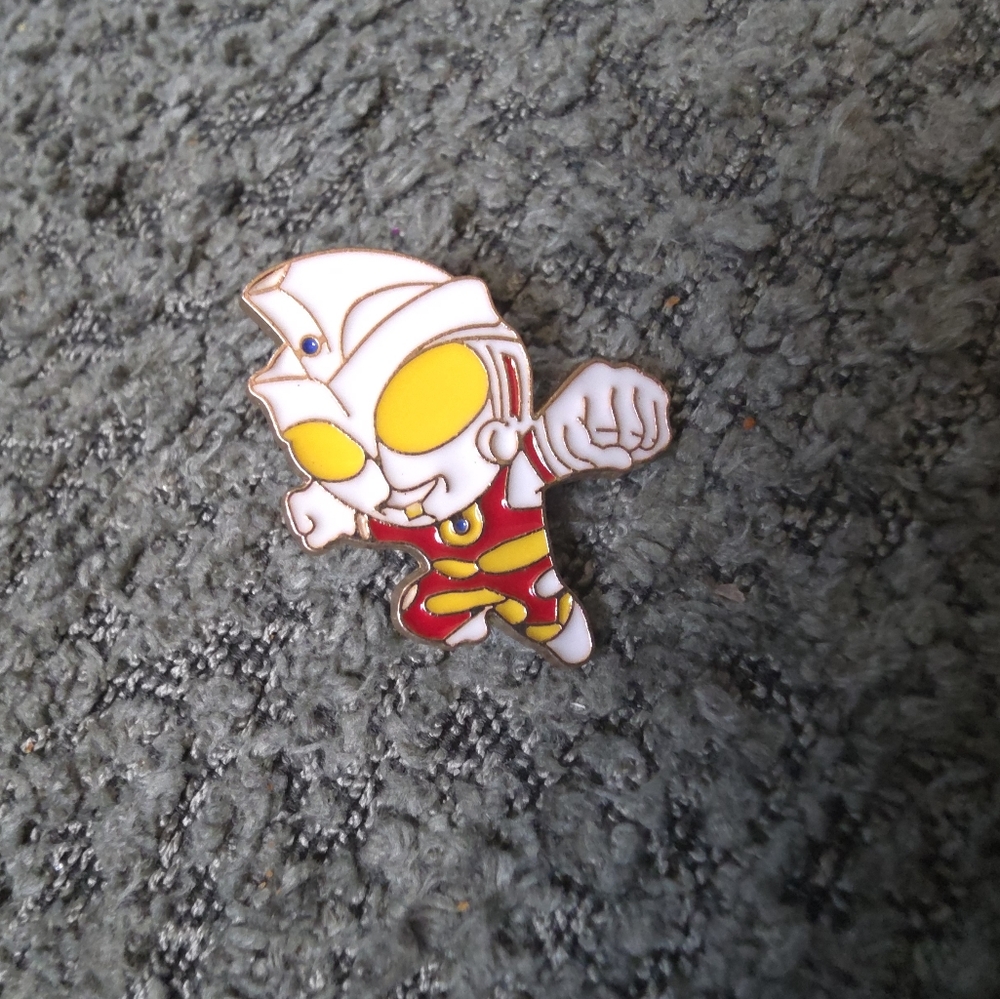 Red and Yellow Ultraman Enamel Pin (Any 3 For $15)